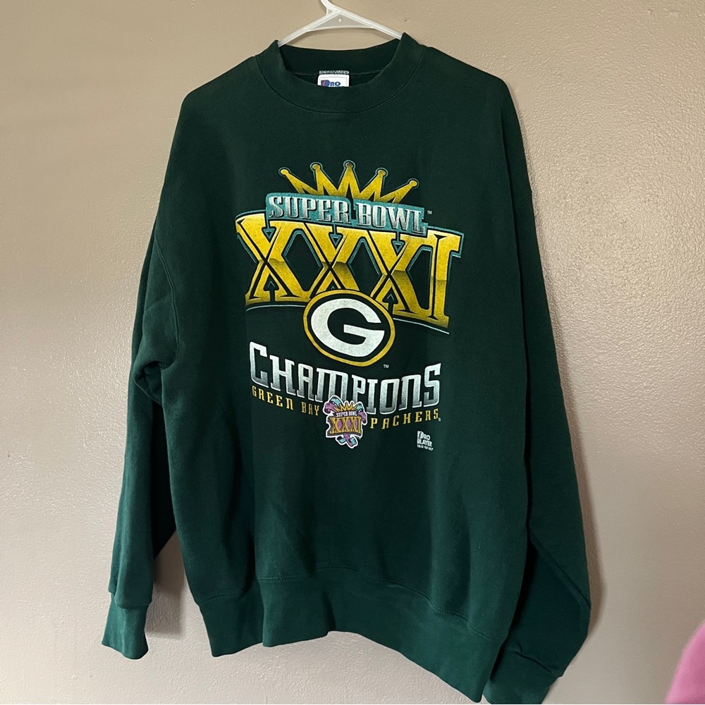 Vintage Super Bowl XXXI Champions Crewneck Sweater - Green Bay Packers XL